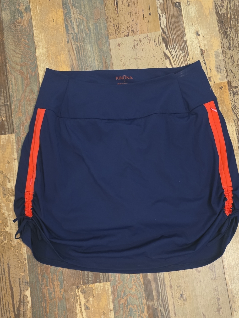 Kinona Rouched and Ready Golf Skort - LARGE - Navy Blue